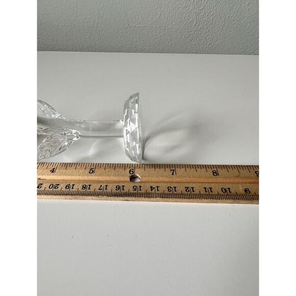 Vintage Glass Rose Tulip Flower Long Stem *Read One Broken Petal - Picture 7 of 7